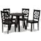 Baxton Studio Rava Modern and Contemporary Dark Brown Finished Wood 5-Piece Dining Set 179-11385-10896-Zoro - alternate 6